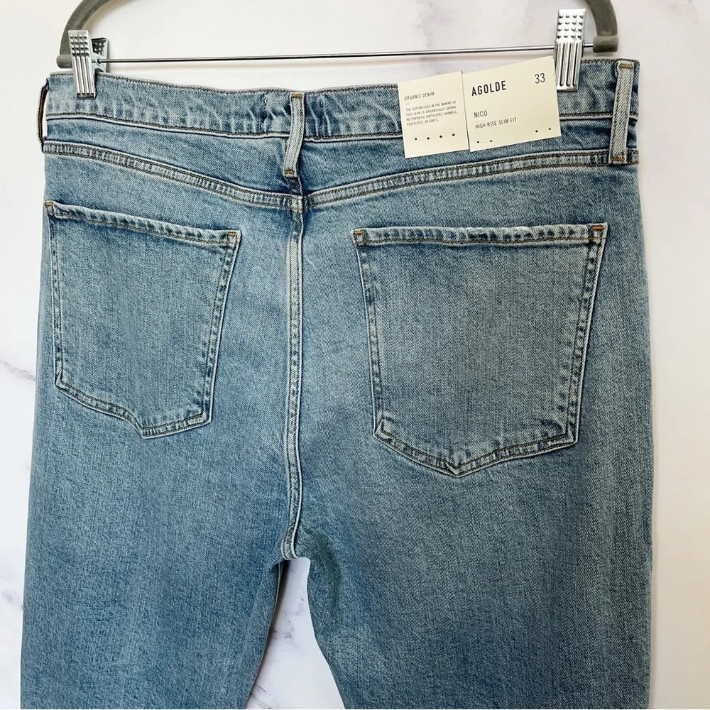 AGOLDE Nico High Rise Slim Jeans in Chronicle - Picture 11 of 14